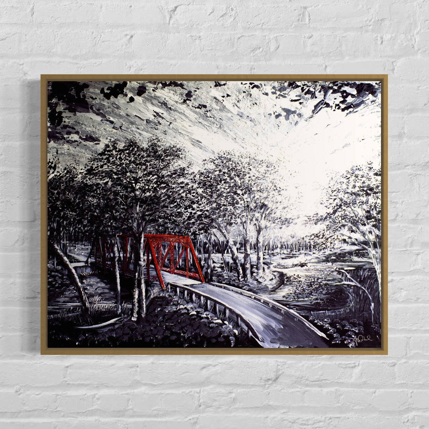 Holliday-O'Neal Bridge (Framed Canvas Print)